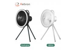 China 10000mAh USB Rechargeable Fan Outdoor Camping Fan With LED Light / Hanging Hook supplier