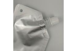China Plain Silver Aluminum Foil Juice Beverage Spout Pouch Packaging 100ml 150ml supplier