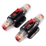 50 Amp Panel Mount Circuit Breakers Manual Reset Inline Fuse Holder 24V 12V 50A Audio Breakers for sale