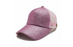 China Elegant Design Custom Glitter Trucker Hat , Beautiful Womens Trucker Cap supplier
