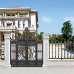 Electrical Motorized Aluminum Drive Way Gates Bifold Sliding Door for sale