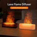 Lava Rainbow Flame Aroma Diffuser USB Powered Home Atmosphere Light for sale