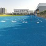 Two Layers Synthetic Sports Flooring Eco-Friendly Blue Playground running track for sale