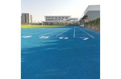 China Two Layers Synthetic Sports Flooring Eco-Friendly Blue Playground running track supplier