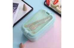 China 800ml Student Wheat Straw Lunch Box Sealed Single Layer supplier
