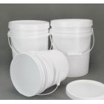 Leakproof Plastic Buckets With Snap On Lids And Handles For Food Storage for sale