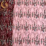 Women Dress Sequins Lace Fabric 140cm Width French Beaded Lace Customized for sale