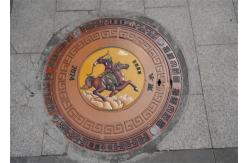 China Ductile Iron Painted Round Manhole Cover Pressure Grade Class 250 supplier