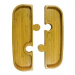 Plate Dish Bamboo Wooden Design Puzzle Shaped Tray Dinner Plate for Catering for sale