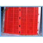 Round Hole Mining Screen Mesh Polyurethane Material Red Color For Cement Plants for sale