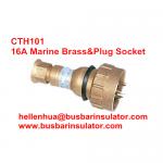 10A/16A marine brass plug&socket CZH101 waterproof socket handware in bulk