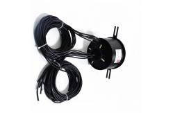 China 40A Through Hole Slip Ring Aluminum Alloy Sandblasting Oxidation Black Material supplier