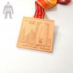 Round Square Rose Metal Gold Medal Prize Gold Medal For Team Competetion Running Match for sale
