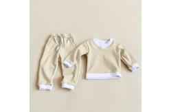 China Neutral Kids Fleece Sweatshirt Set Printed Loungewear Sweatpants 2 PCS Pullover Sweat Shirt supplier