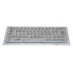 64 Keys Stainless Steel Backlit Usb Keyboard , Industrial Metal Keyboard With Trackball