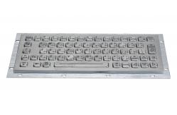 China 64 Keys Stainless Steel Backlit Usb Keyboard , Industrial Metal Keyboard With Trackball supplier