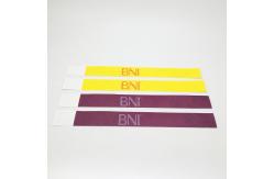 China Custom Snap Closure Fully Printed Tyvek Paper Wristbands with Barcoding supplier