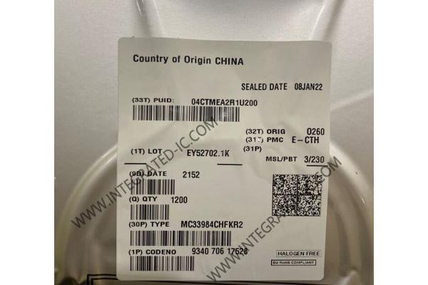 MC33984CHFKR2 MC33984 Load Drivers IC Dual Self Protected 4.0 MOhm Silicon Switch