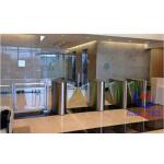 RFID Card Turnstile Face Recognition Flap Barrier Time Attendance System With LED Alarm for sale