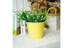 China Metal Garden Ornaments 4 Pack Round Metal Planter Pot With Handles supplier