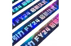China Event Custom Concert Music Festival Neon Rainbow Shiny Laser Promotional Paper Wristband supplier