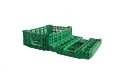 China Vegetables Folding Plastic Crate Industrial Fruit Storage Crates 400*300*140mm supplier
