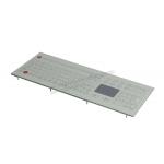 Membrane Matrial Metal Keyboard With Trackball ,108 Keys , White