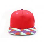 Girls Polyester Fabric Flat Brim Snapback Hats Sublimination Print for sale