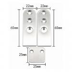 Black Acoustic Automatic Door Bottom Seals Aluminium Material With Side Edge