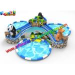 Beach Large Inflatable Water Parks , Pool Toys Inflatable Water Slides for sale