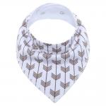Unisex Baby Plain White Organic Cotton Bandana Bibs For Teething for sale
