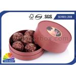 Customized Round Chocolate Packaging Box With Printing , Small Candy Coated Paper Boxes for sale