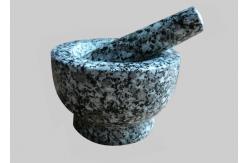 China Small Stone Mortar And Pestle , Stone Grinding Bowl Comfortable Easy Clean supplier