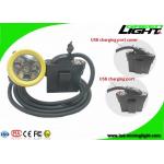 10000lux Underground Coal Mining Cap Lights USB Charging Cable With SOS Function