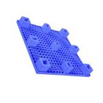 Grid Surface Flat Plastic Pallet 1000 X 1000 X 140 Blue HDPE 600kG Load For Food Factory for sale