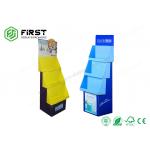 Corrugated Floor Stand Folding Cardboard Paper Floor Displays For Retail Store for sale
