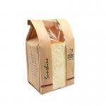 Sandwich Toast Paper Bag , Sustainable Kraft Bakery Bags With Window for sale