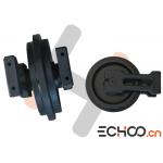UX028Z2E Mini Excavator Undercarriage Parts , Excavator Track Idler Black for sale