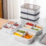 Plastic 3 Compartment Lunch Containers OEM Food Container Freezer for sale