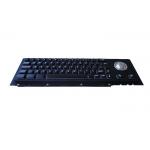 SUS304 IP65 Industrial Keyboard With Trackball 20mA Wired Panel Mount for sale