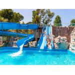 OEM Water Playground Swimming Pool Summer Game Fiberglass Spiral Slide For Outdoor Play for sale