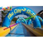 Giant 100M Famous Inflatable Big Water Slide , Inflatable City Slide  For Summer for sale