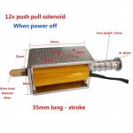 DC12V 35mm Stroke Push Pull Open Frame Solenoid Electromagnet