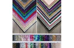 China 110-150gsm Black Tulle Polyester Metallic Sequin Fabric for Garment supplier