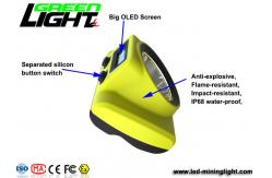 China OLCD Screen 13000lux 6800Ah Rechargeable LED Headlamp supplier