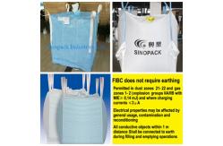 China Baffle design dangerous chemical powder Storage Antistatic Fibc with sift proofing supplier