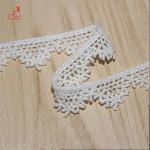 Pure Cotton Ribbon Guipure Lace Trim Warp Embroidery Lace Trims For Curtain