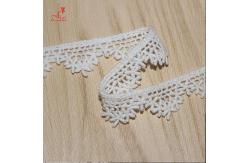 China Pure Cotton Ribbon Guipure Lace Trim Warp Embroidery Lace Trims For Curtain supplier