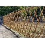 Iron / Galvanized Artificial / Imitation Bamboo Fence In Yellow With Triangle Hole Shape for sale