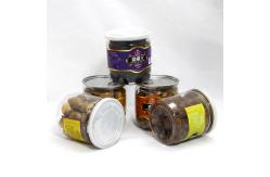 China Custom Round PET Pop Top Can Clear Pet Jars Food Nuts Packaging supplier